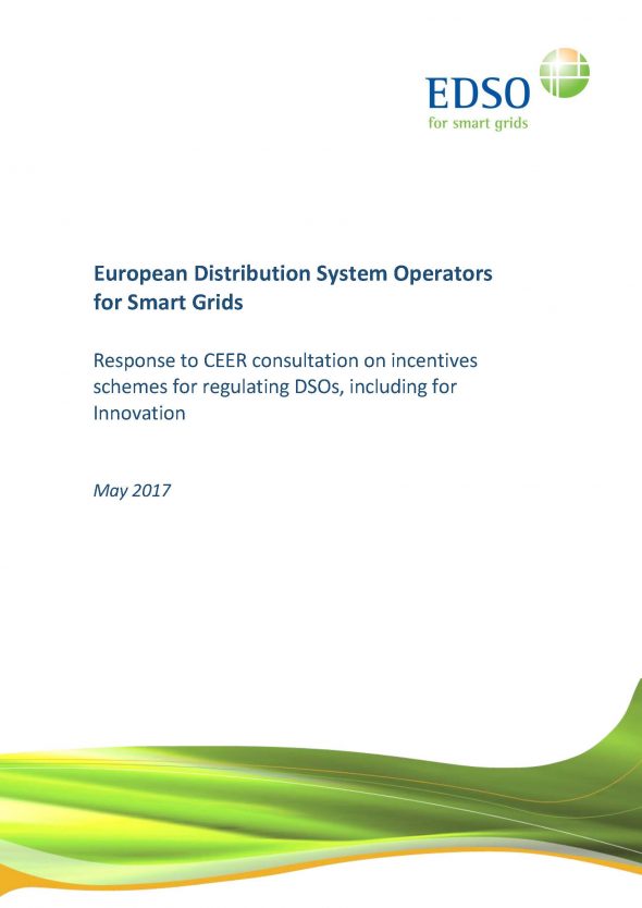 EDSO Response to CEER consultation on incentives schemes for regulating DSOs, including for Innovation