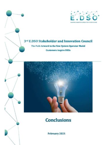 3rd E.DSO Stakeholder and Innovation Council Conclusions