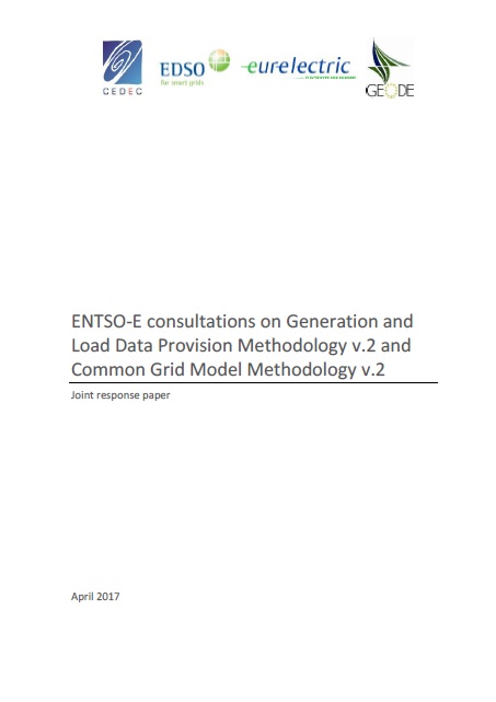 Joint DSO Reply to consultations on Generation and Load Data Provision Methodology v.2 and Common Grid Model Methodology v.2