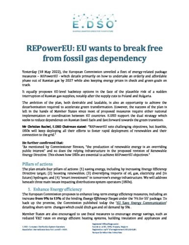 REPowerEU: EU wants to break free from fossil gas dependency